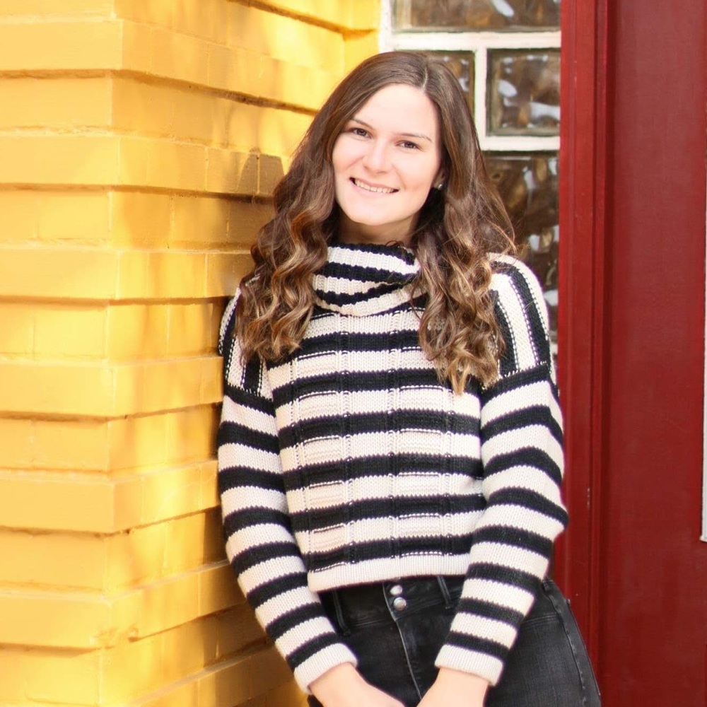 Black | Cream Cozy Stripe Chunky Cowl Neck Sweater